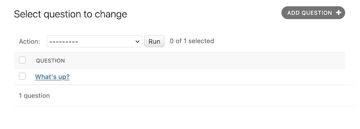 Polls change list page